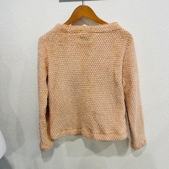 Dudley Stephens Brighton Boatneck Bubble Fleece Blush/Nude Medium Sweatshirt - Picture 2 of 7